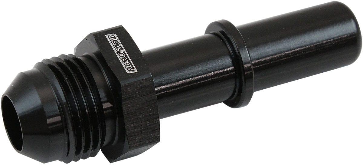Aeroflow Performance EFI FUEL FITTING -8 PUSH IN TO (AF817-04BLK) SR