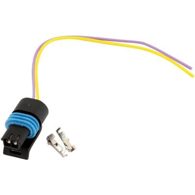 Aeroflow Performance Electrical Aeroflow GM Black 2 Pin Multi Purpose Pigtail Connector AF49-1599 SR