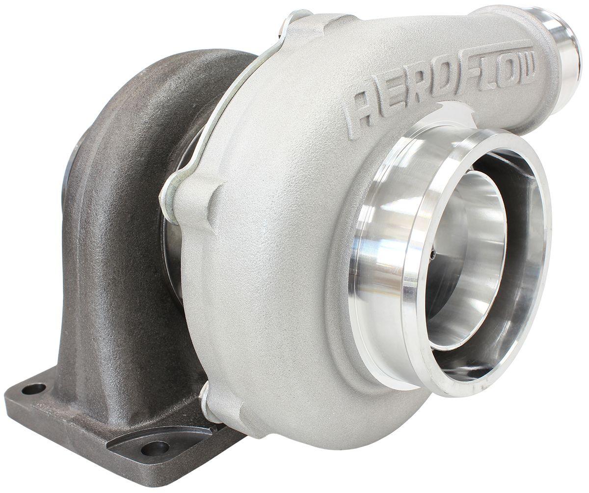 Aeroflow Performance External Wastegate, T3 Inlet Flange, V-Band Exhaust Flange Aeroflow BOOSTED 5855 .63 Turbocharger 750HP, Natural Cast Finish AF8005-3005 SR
