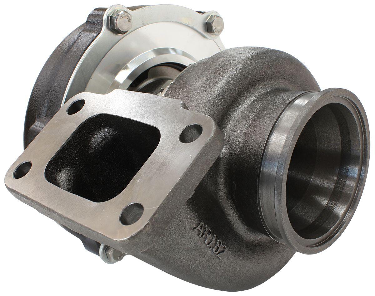 Aeroflow Performance External Wastegate, T3 Inlet Flange, V-Band Exhaust Flange Aeroflow BOOSTED 5855 .82 Turbocharger 750HP, Hi Temp Black Finish AF8005-3006BLK SR