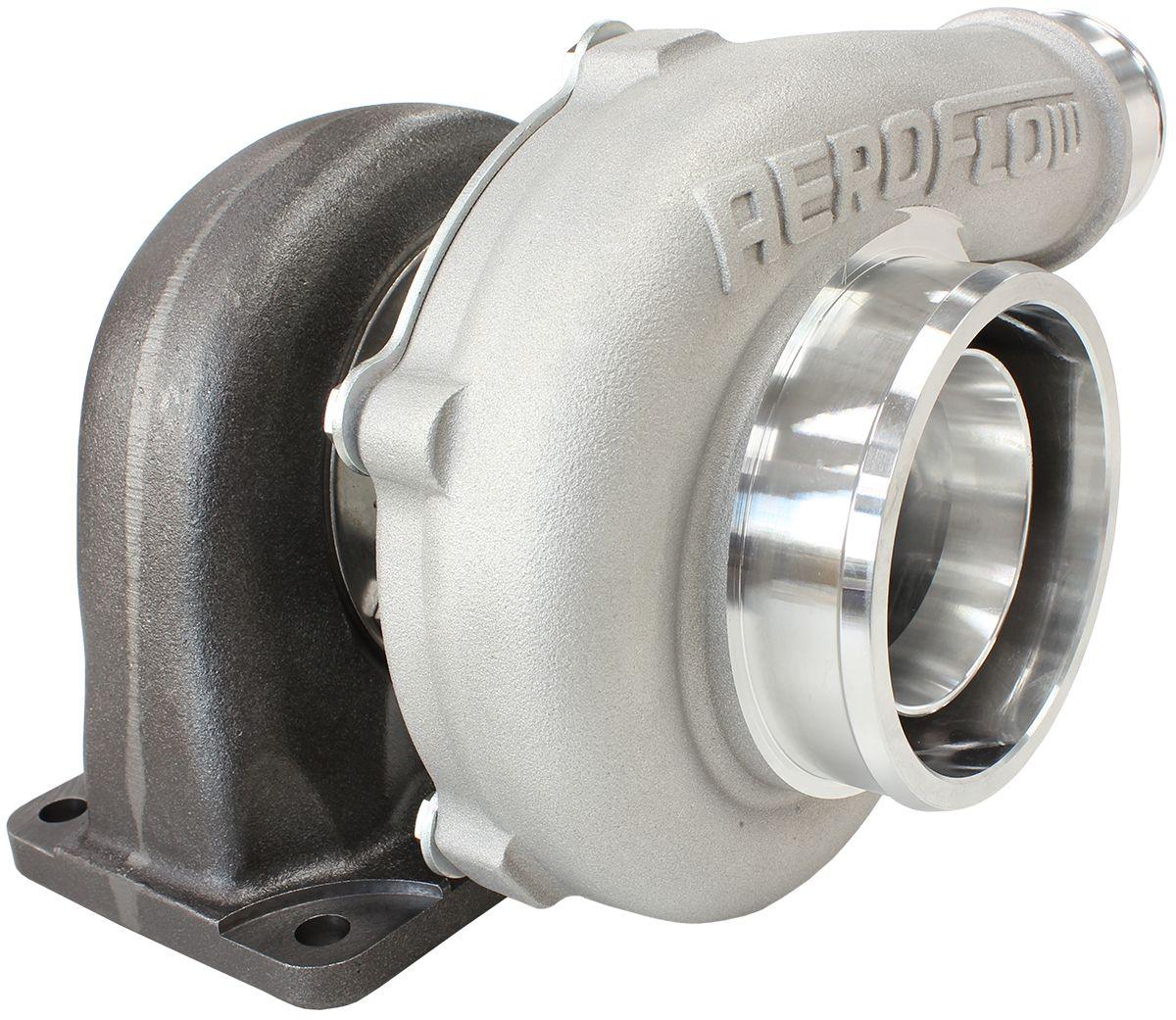 Aeroflow Performance External Wastegate, T3 Inlet Flange, V-Band Exhaust Flange Aeroflow BOOSTED 5855 .82 Turbocharger 750HP, Natural Cast Finish AF8005-3006 SR