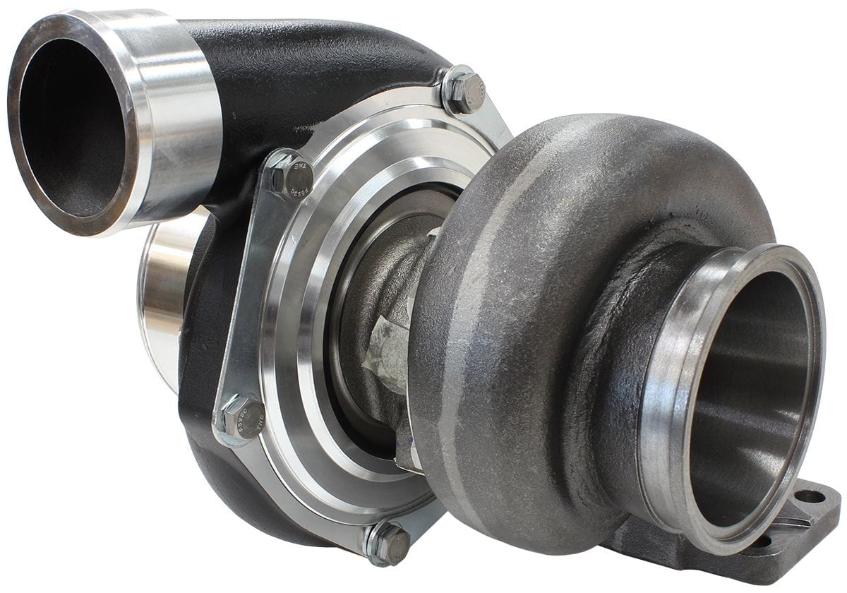 Aeroflow Performance External Wastegate, T3 Inlet Flange, V-Band Exhaust Flange Aeroflow BOOSTED 6762 .82 Turbocharger 950HP, Hi Temp Black Finish AF8005-3021BLK SR