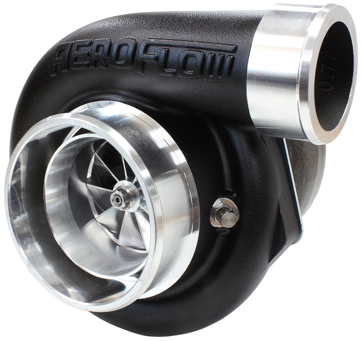 Aeroflow Performance External Wastegate, T3 Inlet Flange, V-Band Exhaust Flange Aeroflow BOOSTED 6762 .82 Turbocharger 950HP, Hi Temp Black Finish AF8005-3021BLK SR