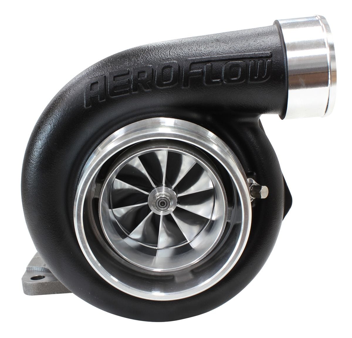 Aeroflow Performance External Wastegate, T4 Inlet Flange, V-Band Exhaust Flange Aeroflow BOOSTED 6762 T4 .82 Turbocharger 950HP, Hi Temp Black Finish AF8005-4022BLK SR