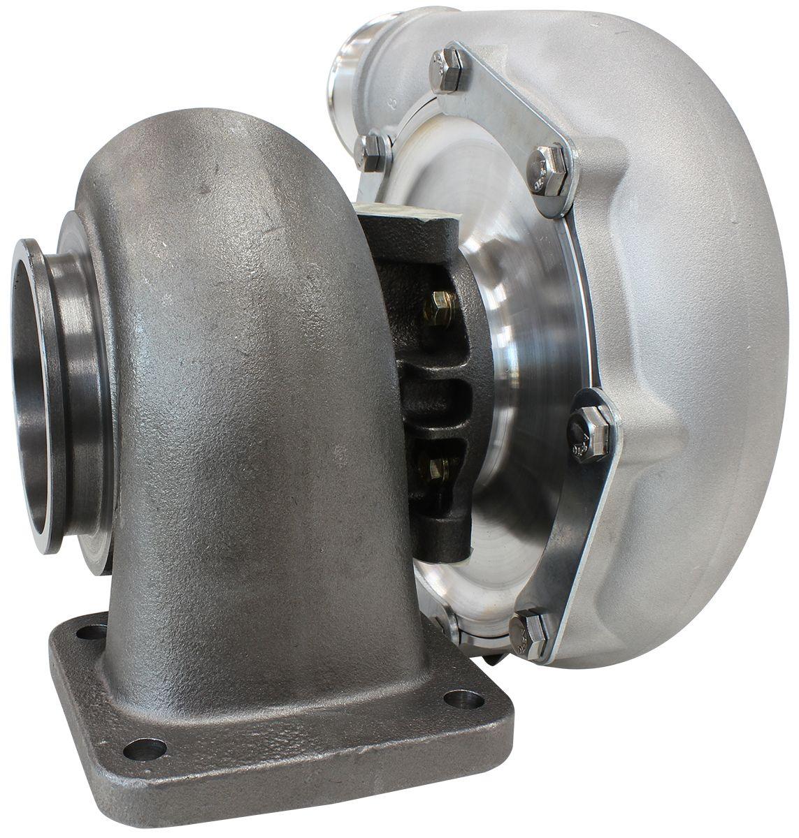 Aeroflow Performance External Wastegate, T4 Inlet Flange, V-Band Exhaust Flange Aeroflow BOOSTED 7875 T4 .96 Turbocharger 950HP, Natural Cast Finish AF8006-4010 SR