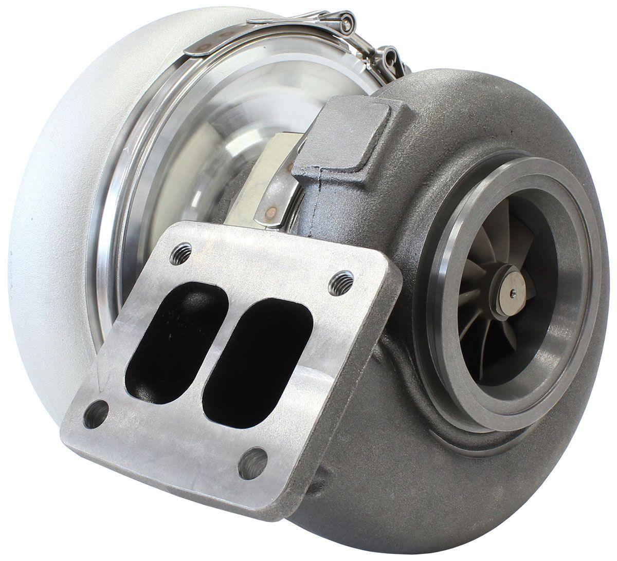 Aeroflow Performance External Wastegate, T4 Inlet Flange, V-Band Exhaust Flange Aeroflow BOOSTED 7975 T4 1.15 Turbocharger 1450HP, Natural Cast Finish AF8005-4041 SR