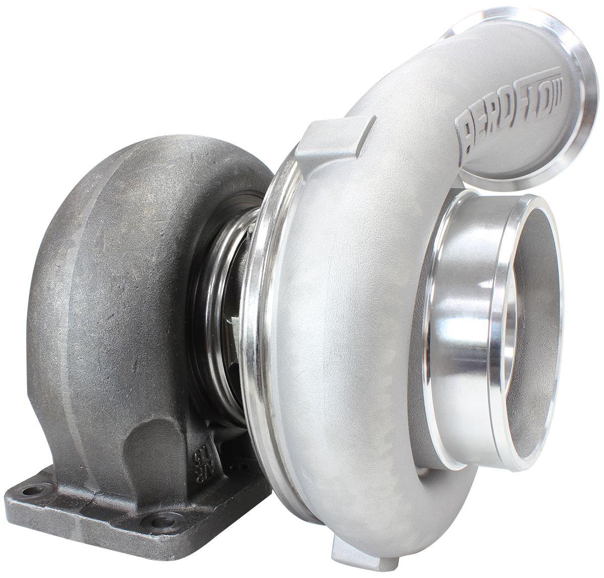 Aeroflow Performance External Wastegate, T4 Twin Entry Inlet Flange, V-Band Exhaust Flange Aeroflow BOOSTED 7075 T4 1.15 Turbocharger 950HP, Natural Cast Finish AF8005-4004 SR