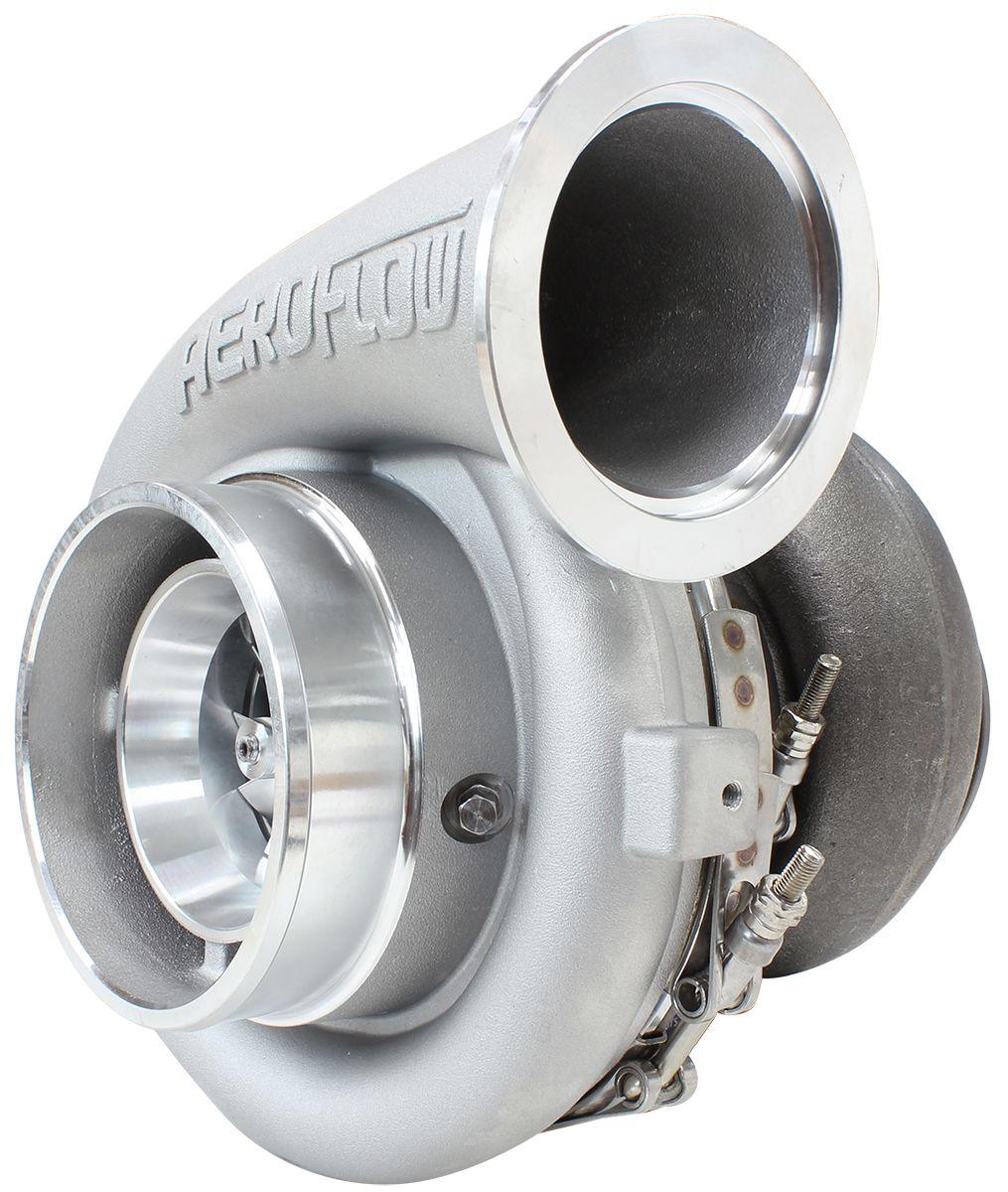 Aeroflow Performance External Wastegate, T4 Twin Entry Inlet Flange, V-Band Exhaust Flange Aeroflow BOOSTED 7075 T4 1.15 Turbocharger 950HP, Natural Cast Finish AF8005-4004 SR