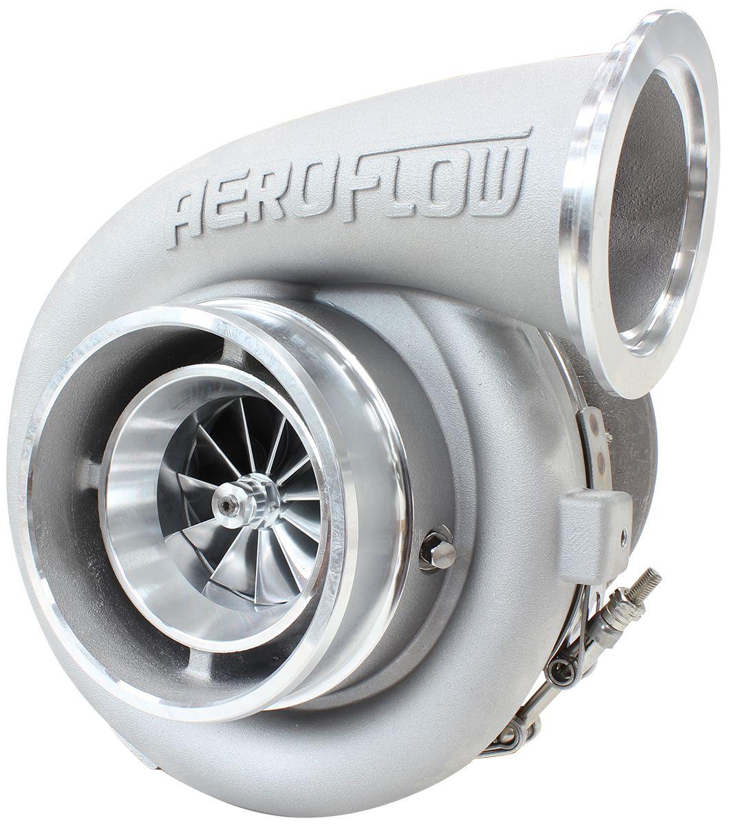 Aeroflow Performance External Wastegate, T4 Twin Entry Inlet Flange, V-Band Exhaust Flange Aeroflow BOOSTED 7075 T4 1.15 Turbocharger 950HP, Natural Cast Finish AF8005-4004 SR
