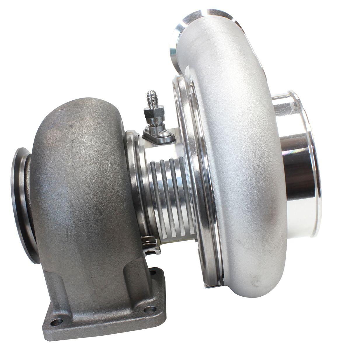 Aeroflow Performance External Wastegate, T4 Twin Entry Inlet Flange, V-Band Exhaust Flange Aeroflow BOOSTED 7575 T4 1.10 Turbocharger 1050HP, Natural Cast Finish AF8005-4017 SR