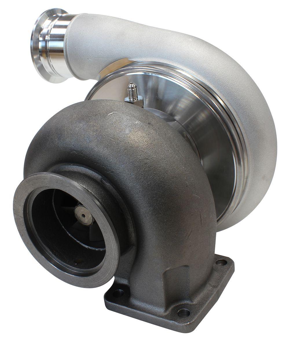 Aeroflow Performance External Wastegate, T4 Twin Entry Inlet Flange, V-Band Exhaust Flange Aeroflow BOOSTED 7575 T4 1.10 Turbocharger 1050HP, Natural Cast Finish AF8005-4017 SR