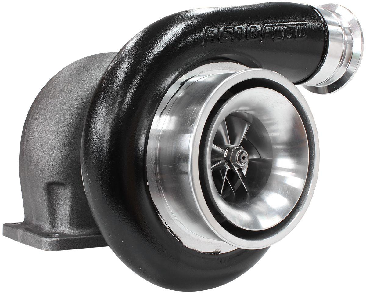 Aeroflow Performance External Wastegate, T4 Twin Entry Inlet Flange, V-Band Exhaust Flange Aeroflow BOOSTED 7588 T4 1.25 Turbocharger 1500HP, Hi Temp Black Finish AF8005-4027BLK SR