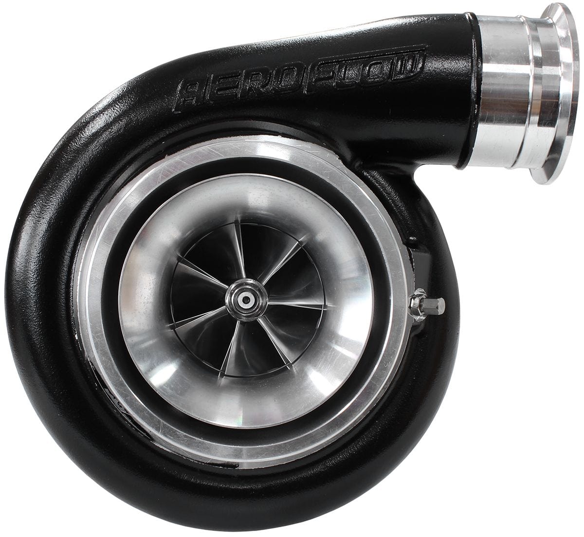 Aeroflow Performance External Wastegate, T4 Twin Entry Inlet Flange, V-Band Exhaust Flange Aeroflow BOOSTED 7588 T4 1.25 Turbocharger 1500HP, Hi Temp Black Finish AF8005-4027BLK SR