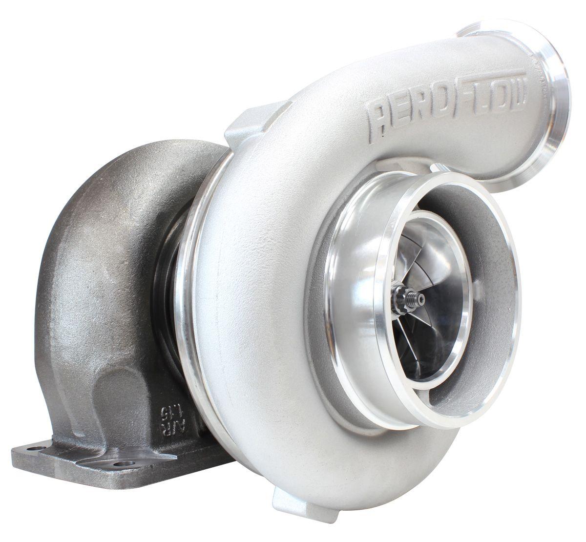 Aeroflow Performance External Wastegate, T4 Twin Entry Inlet Flange, V-Band Exhaust Flange Aeroflow BOOSTED 8077 T4 1.15 Turbocharger 1250HP, Natural Cast Finish AF8005-4007 SR