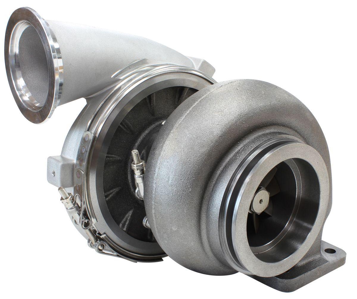 Aeroflow Performance External Wastegate, T4 Twin Entry Inlet Flange, V-Band Exhaust Flange Aeroflow BOOSTED 8077 T4 1.15 Turbocharger 1250HP, Natural Cast Finish AF8005-4007 SR