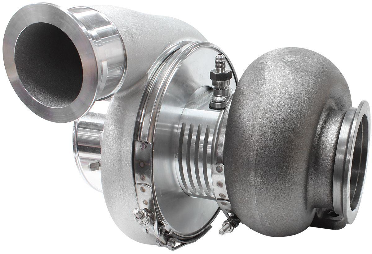 Aeroflow Performance External Wastegate, T4 Twin Entry Inlet Flange, V-Band Exhaust Flange Aeroflow BOOSTED 8888 T4 1.25 Turbocharger 1600HP, Natural Cast Finish AF8005-4001 SR