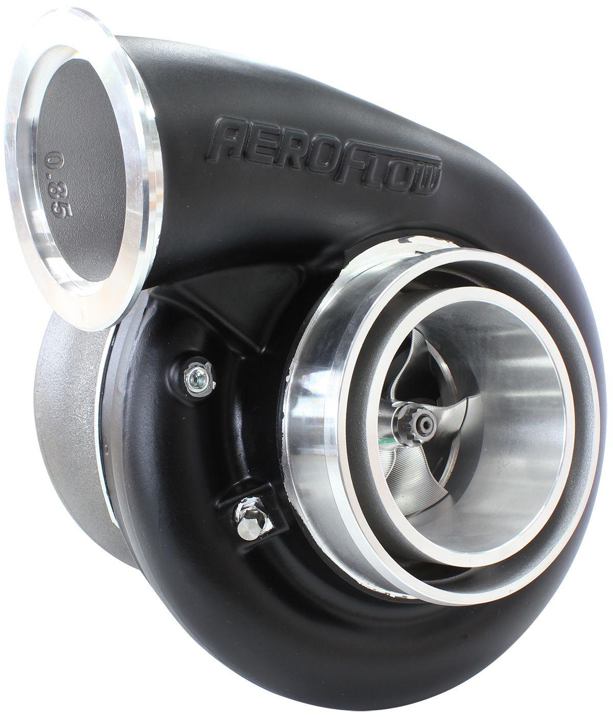 Aeroflow Performance External Wastegate, T4 Twin Entry Inlet Flange, V-Band Exhaust Flange Aeroflow BOOSTED B7875 T4 1.25 Reverse Rotation Turbocharger 1150HP, Hi Temp Black Finish SR