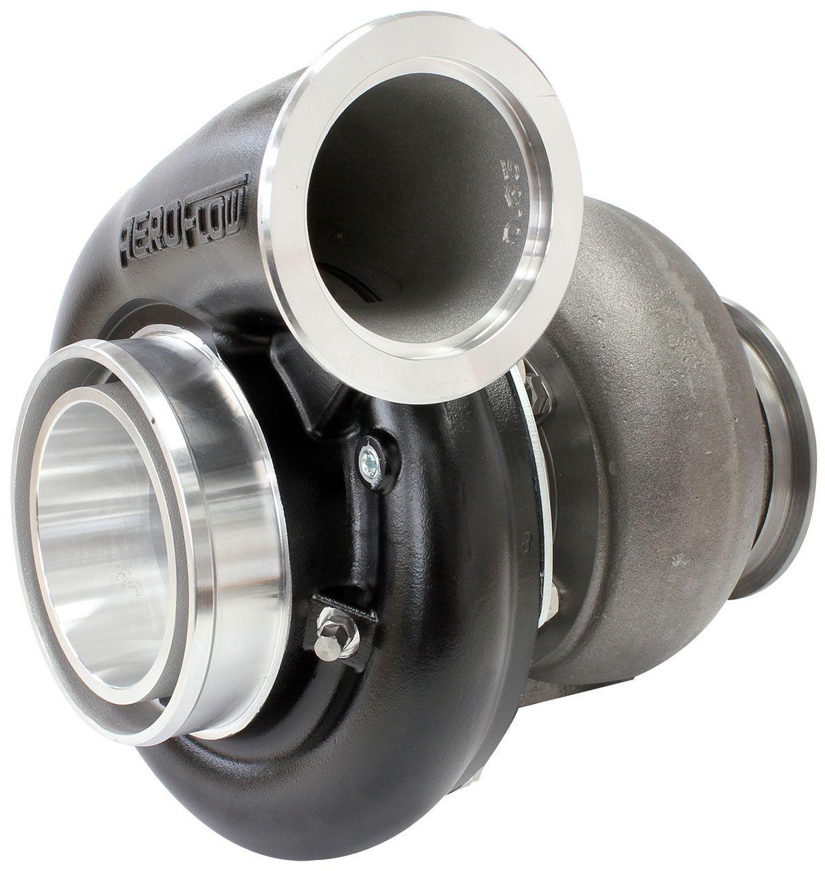 Aeroflow Performance External Wastegate, T4 Twin Entry Inlet Flange, V-Band Exhaust Flange Aeroflow BOOSTED B7875 T4 1.25 Turbocharger 1150HP, Hi Temp Black Finish AF8006-4023BLK SR