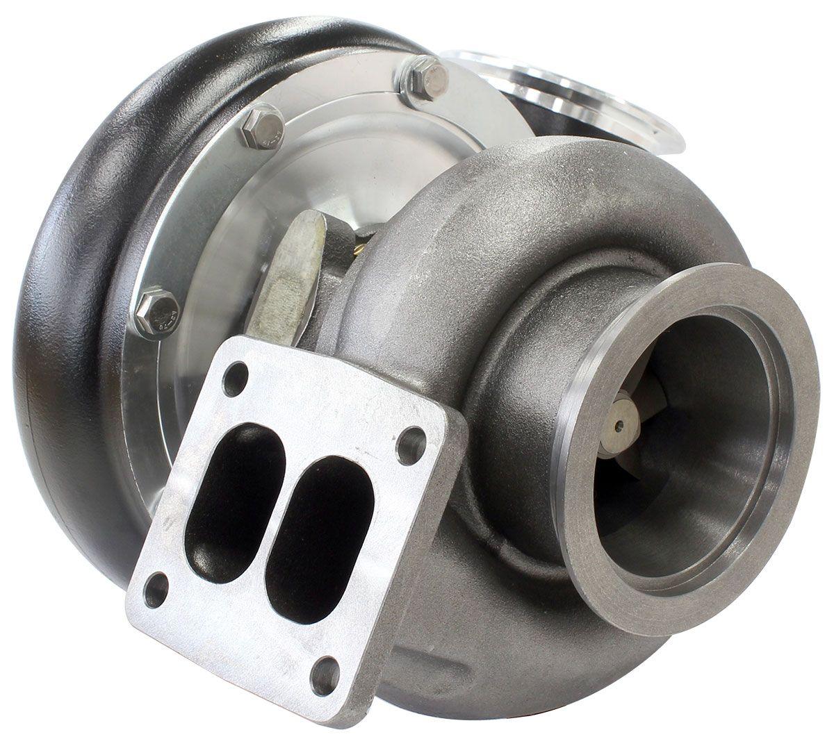 Aeroflow Performance External Wastegate, T4 Twin Entry Inlet Flange, V-Band Exhaust Flange Aeroflow BOOSTED B7875 T4 1.25 Turbocharger 1150HP, Hi Temp Black Finish AF8006-4023BLK SR