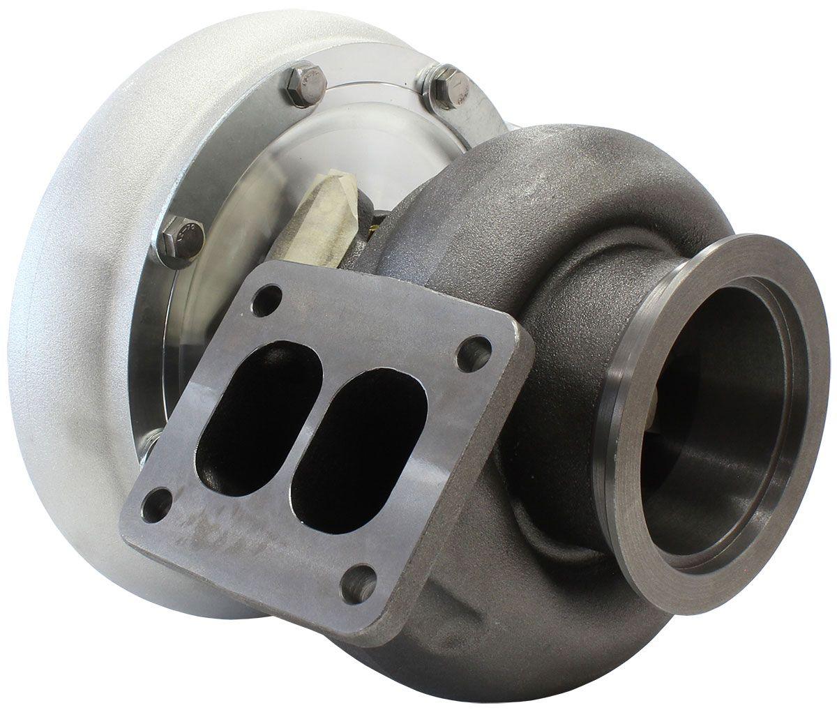 Aeroflow Performance External Wastegate, T4 Twin Entry Inlet Flange, V-Band Exhaust Flange Aeroflow BOOSTED B7875 T4 1.25 Turbocharger 1150HP, Natural Cast Finish AF8006-4023 SR