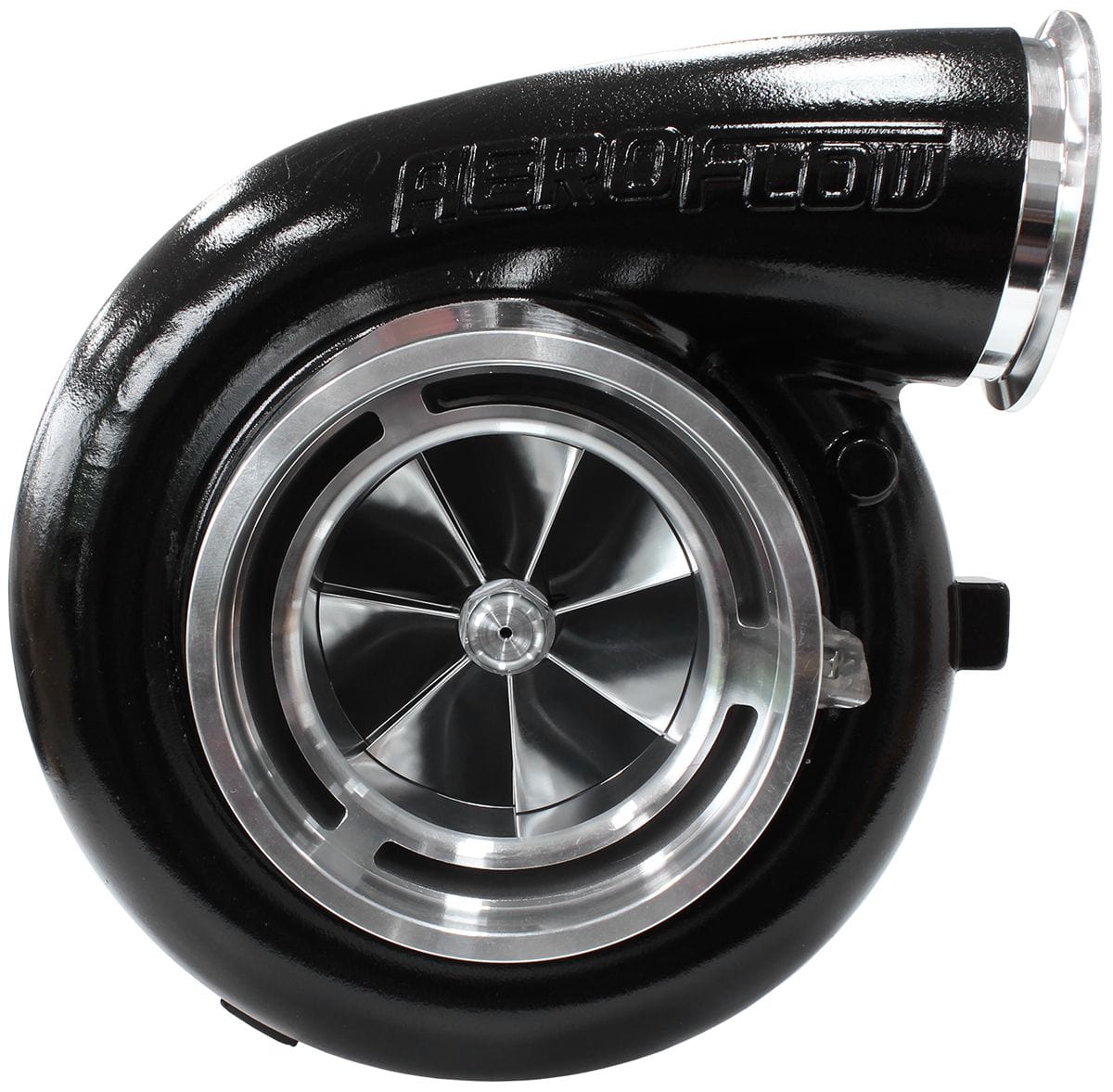 Aeroflow Performance External Wastegate, T6 Twin Entry Inlet Flange, V-Band Exhaust Flange Aeroflow BOOSTED 102102 T6 1.24 Turbocharger 2850HP, Hi Temp Black Finish AF8006-6012BLK SR