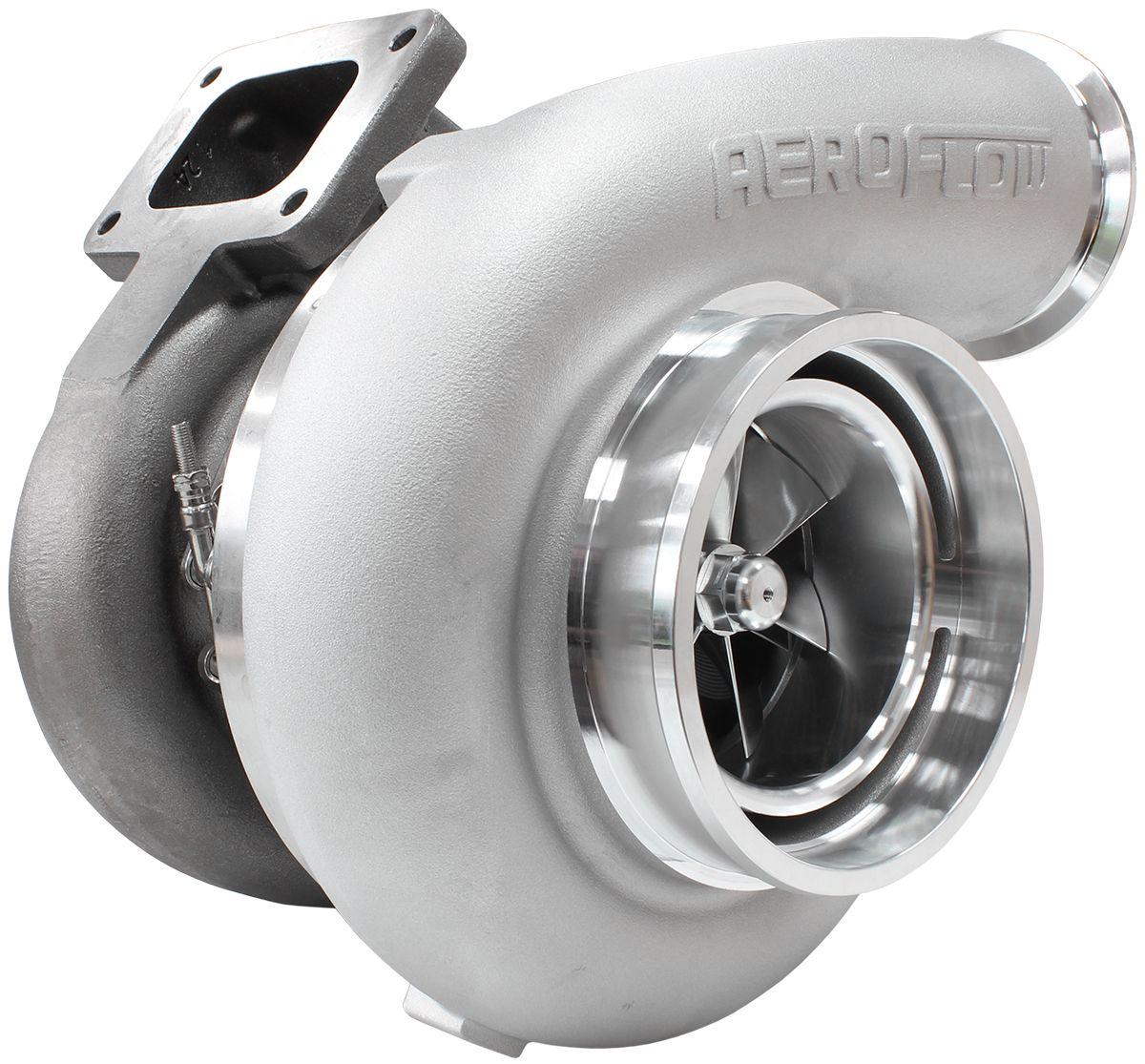 Aeroflow Performance External Wastegate, T6 Twin Entry Inlet Flange, V-Band Exhaust Flange Aeroflow BOOSTED 106102 T6 1.24 Turbocharger 2850HP, Natural Cast Finish AF8006-6013 SR