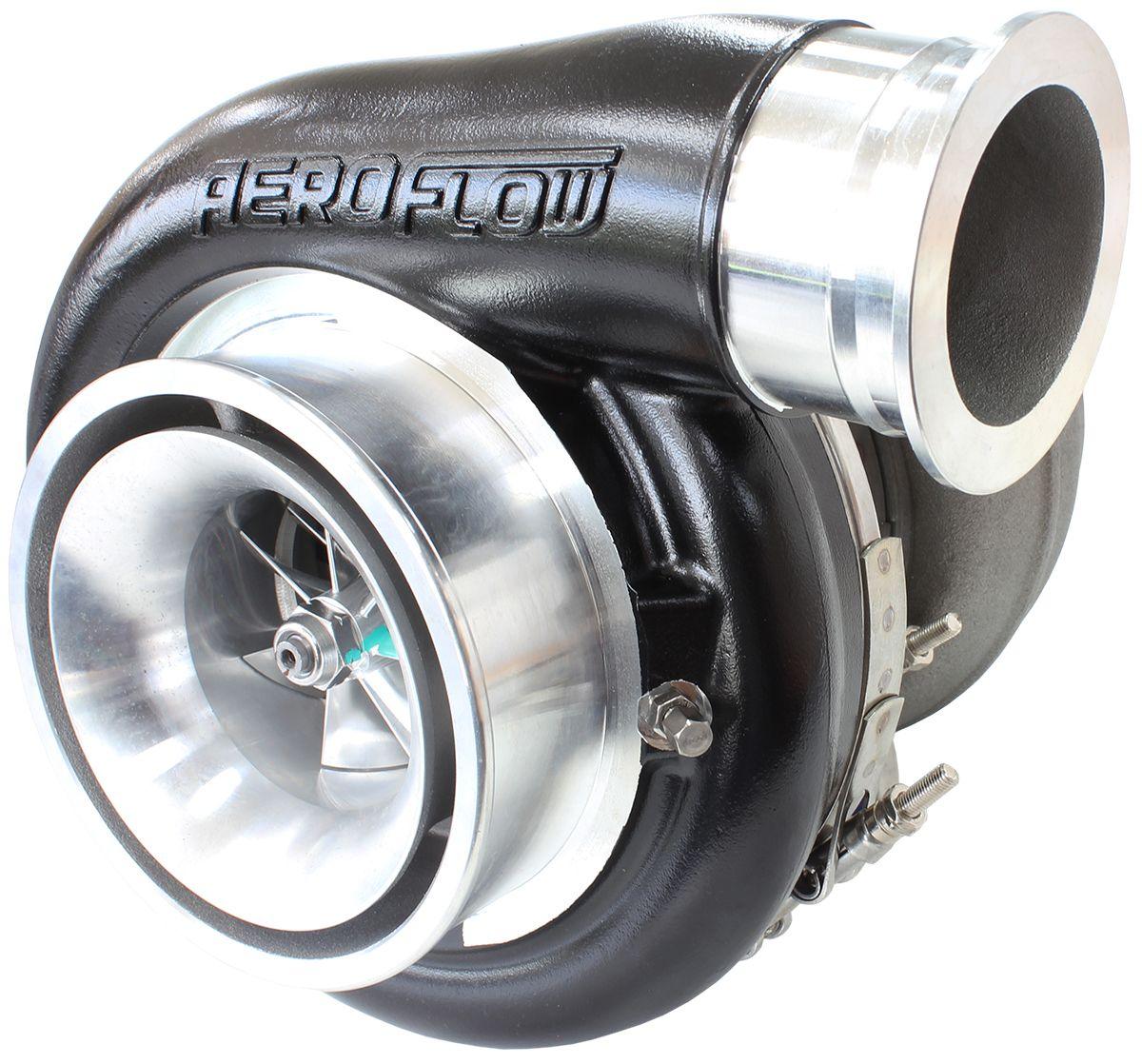 Aeroflow Performance External Wastegate, T6 Twin Entry Inlet Flange, V-Band Exhaust Flange Aeroflow BOOSTED 7588 T6 1.32 Turbocharger 1500HP, Hi Temp Black Finish AF8005-6010BLK SR