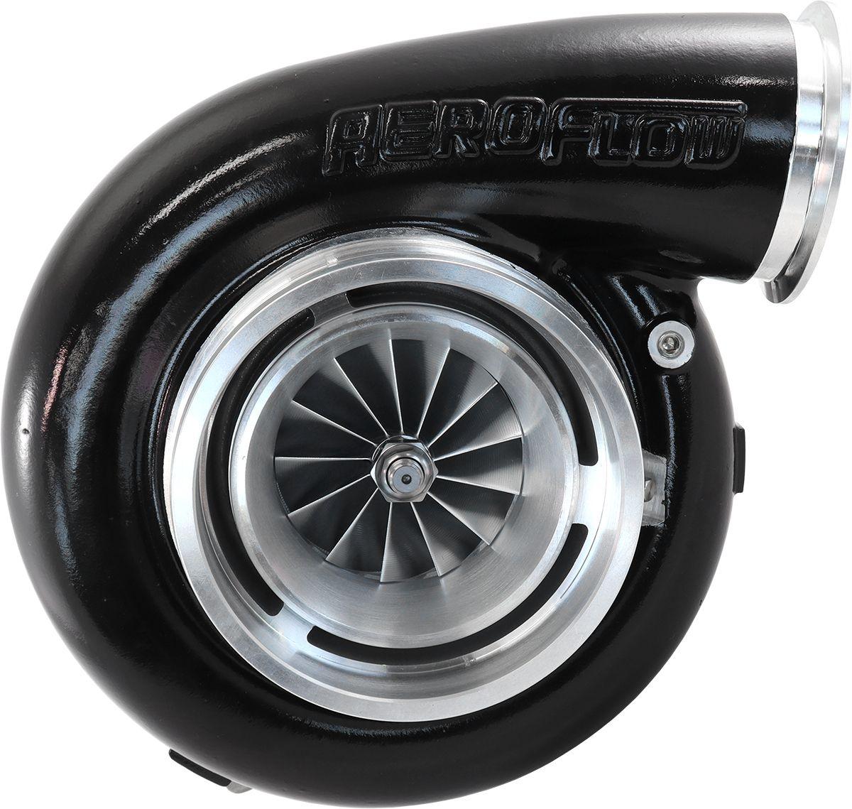Aeroflow Performance External Wastegate, T6 Twin Entry Inlet Flange, V-Band Exhaust Flange Aeroflow BOOSTED 88102 T6 1.24 Turbocharger 2500HP, Hi Temp Black Finish AF8005-6020BLK SR