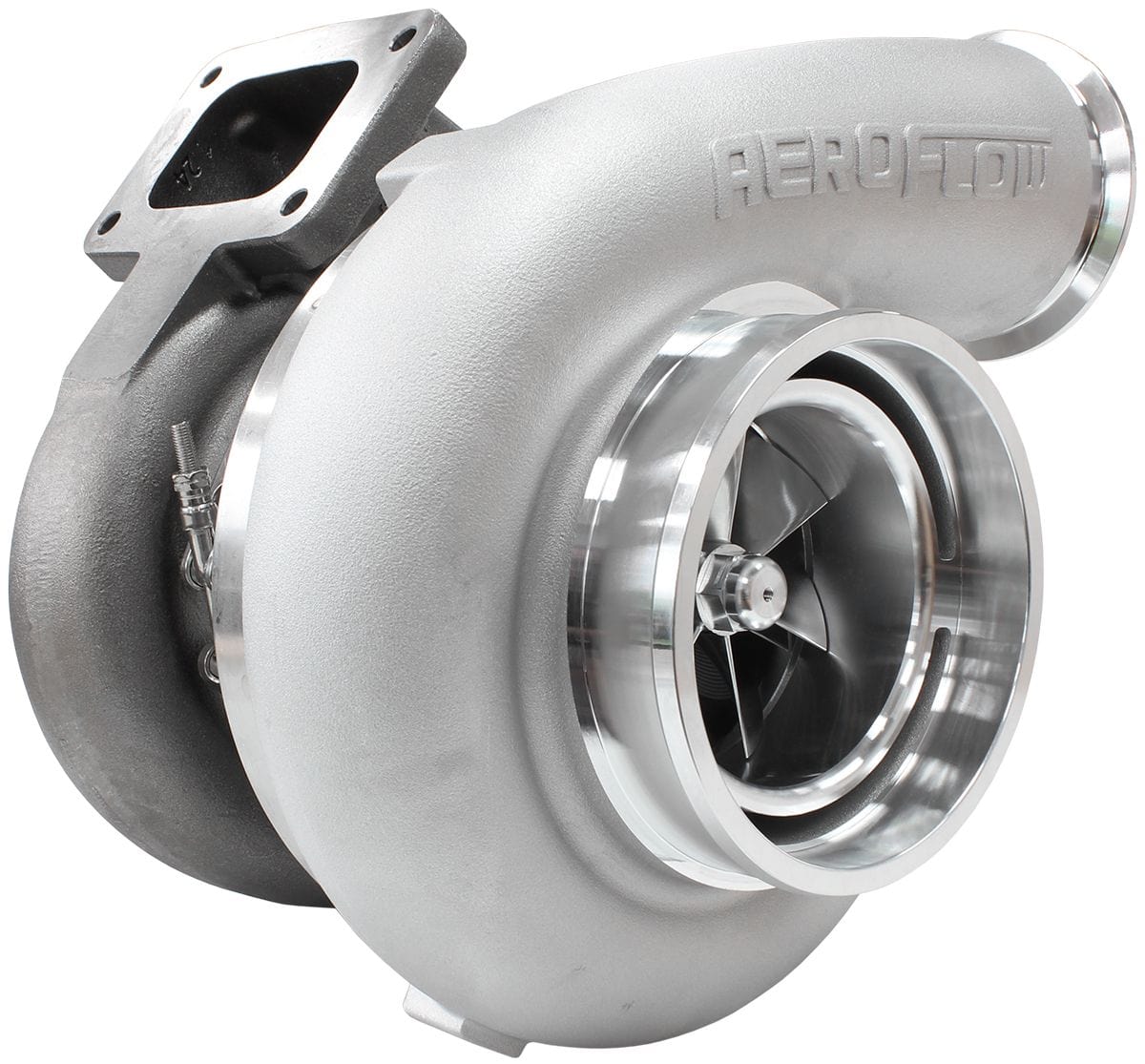 Aeroflow Performance External Wastegate, T6 Twin Entry Inlet Flange, V-Band Exhaust Flange Aeroflow BOOSTED 94102 T6 1.24 Turbocharger 2500HP, Natural Cast Finish AF8006-6010 SR