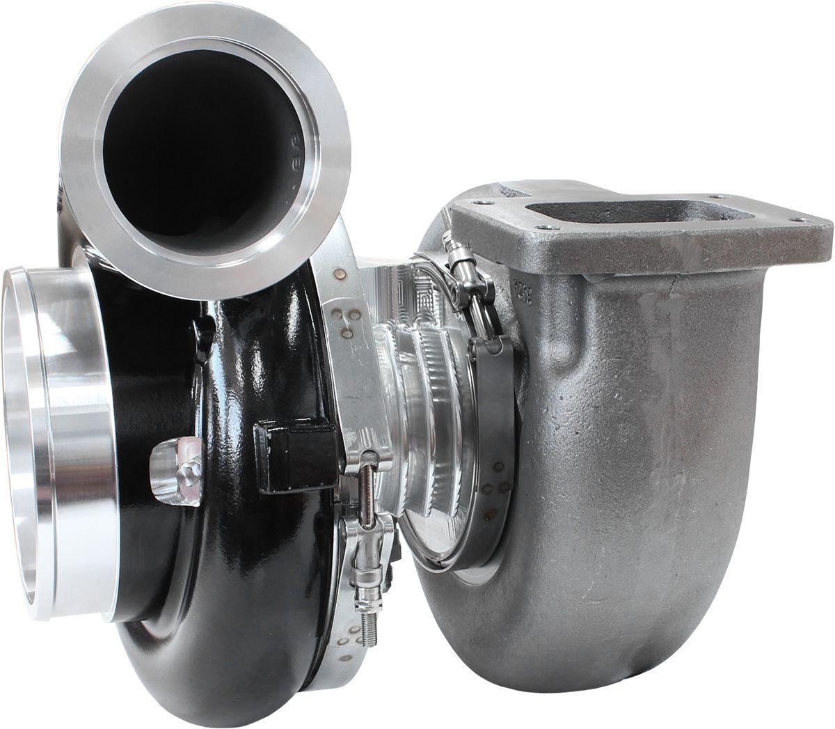 Aeroflow Performance External Wastegate, T6 Twin Entry Inlet Flange, V-Band Exhaust Flange Aeroflow BOOSTED 94103 T6 1.24 Turbocharger 2500HP, Hi Temp Black Finish AF8005-6005BLK SR