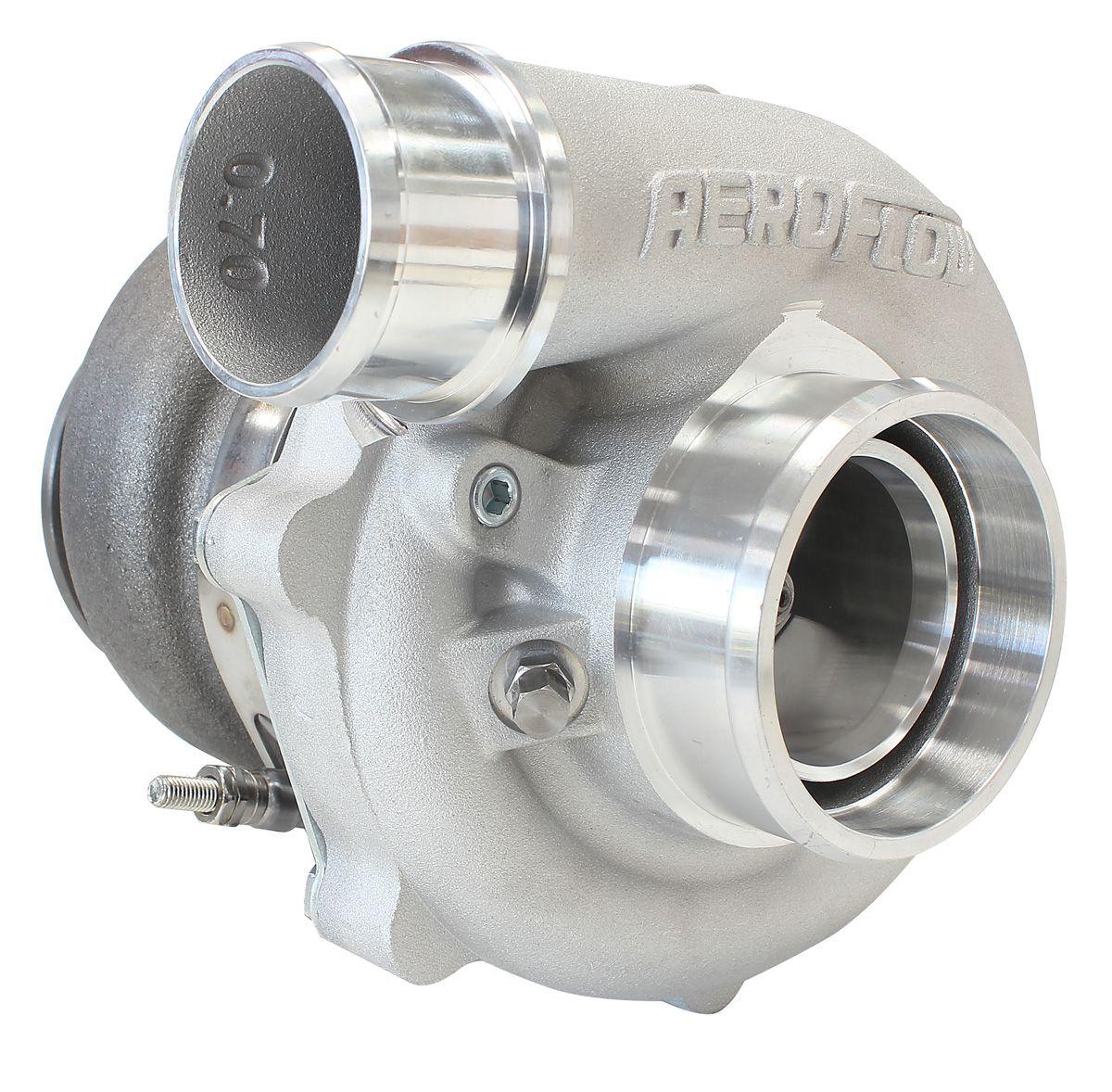 Aeroflow Performance External Wastegate, V-Band Inlet & Exhaust Flanges Aeroflow BOOSTED 4849 .72 Reverse Rotation Turbocharger 550HP, Natural Cast Finish AF8005 SR