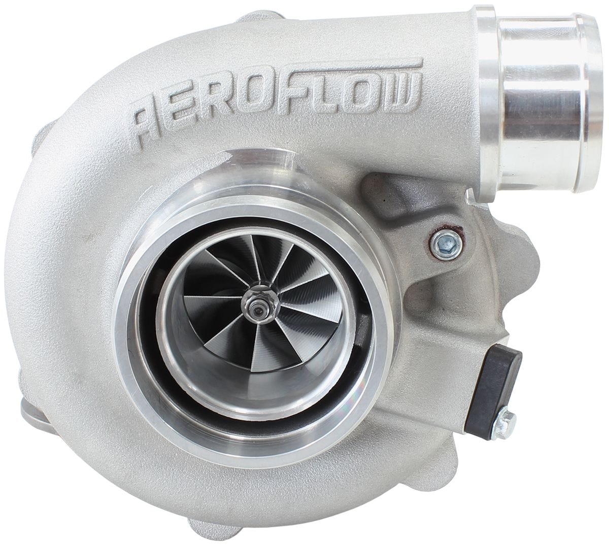 Aeroflow Performance External Wastegate, V-Band Inlet & Exhaust Flanges Aeroflow BOOSTED 4849 .72 Turbocharger 550HP, Natural Cast Finish AF8005-2010 SR