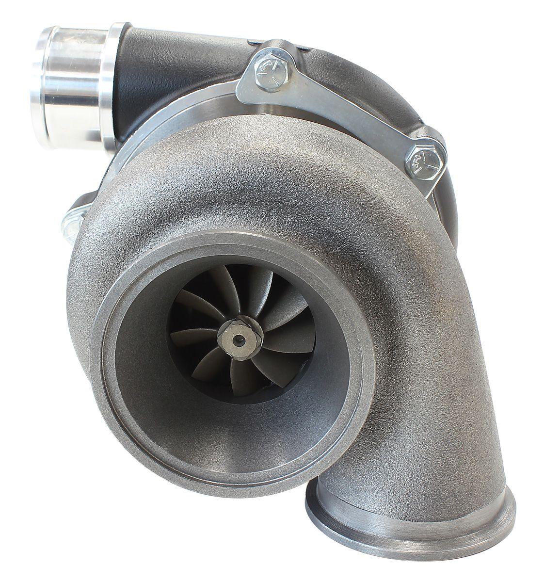 Aeroflow Performance External Wastegate, V-Band Inlet & Exhaust Flanges Aeroflow BOOSTED 5449 .72 Turbocharger 660HP, Hi Temp Black Finish AF8005-2015BLK SR
