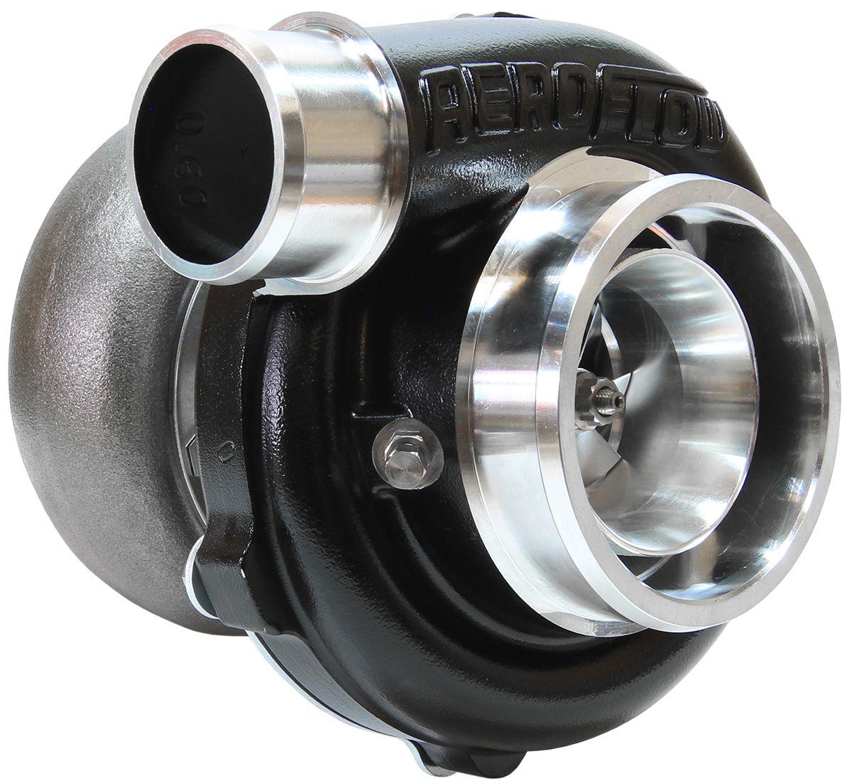Aeroflow Performance External Wastegate, V-Band Inlet & Exhaust Flanges Aeroflow BOOSTED 5455 1.01 Reverse Rotation Turbocharger 650HP, Hi Temp Black Finish AF80 SR