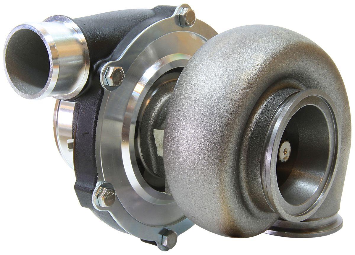 Aeroflow Performance External Wastegate, V-Band Inlet & Exhaust Flanges Aeroflow BOOSTED 5455 V-Band 1.01 Turbocharger 650HP, Hi Temp Black Finish AF8005-3032BLK SR