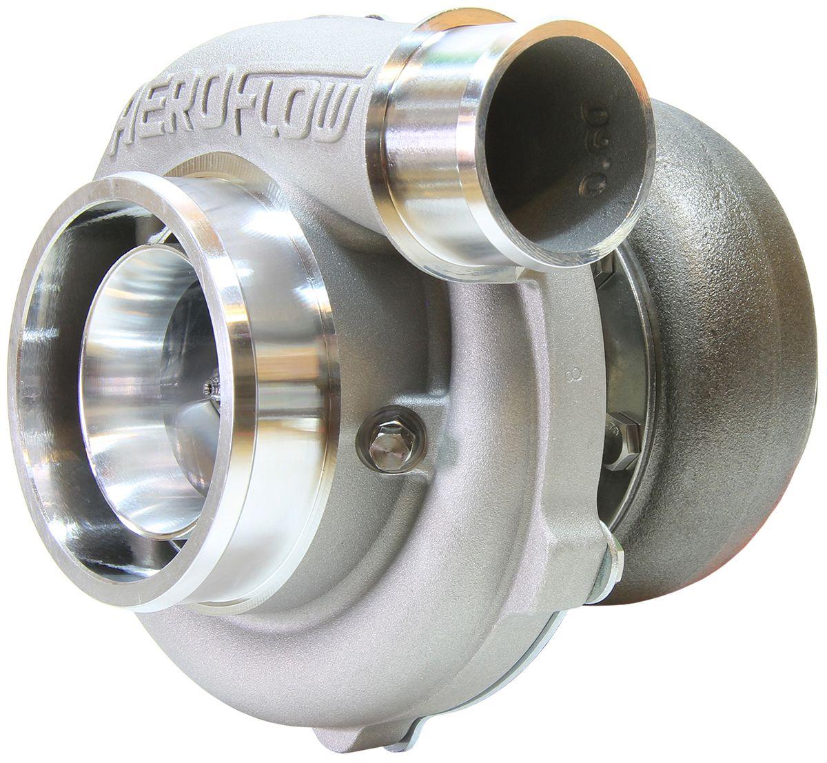 Aeroflow Performance External Wastegate, V-Band Inlet & Exhaust Flanges Aeroflow BOOSTED 5455 V-Band .83 Turbocharger 650HP, Natural Cast Finish AF8005-3031 SR