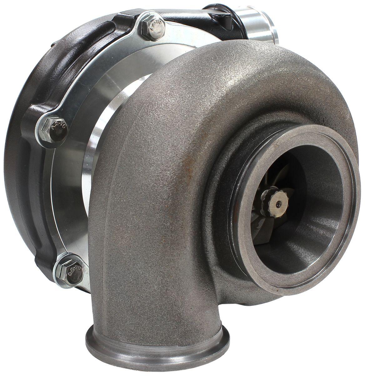 Aeroflow Performance External Wastegate, V-Band Inlet & Exhaust Flanges Aeroflow BOOSTED 5855 1.01 Reverse Rotation Turbocharger 750HP, Hi Temp Black Finish AF80 SR