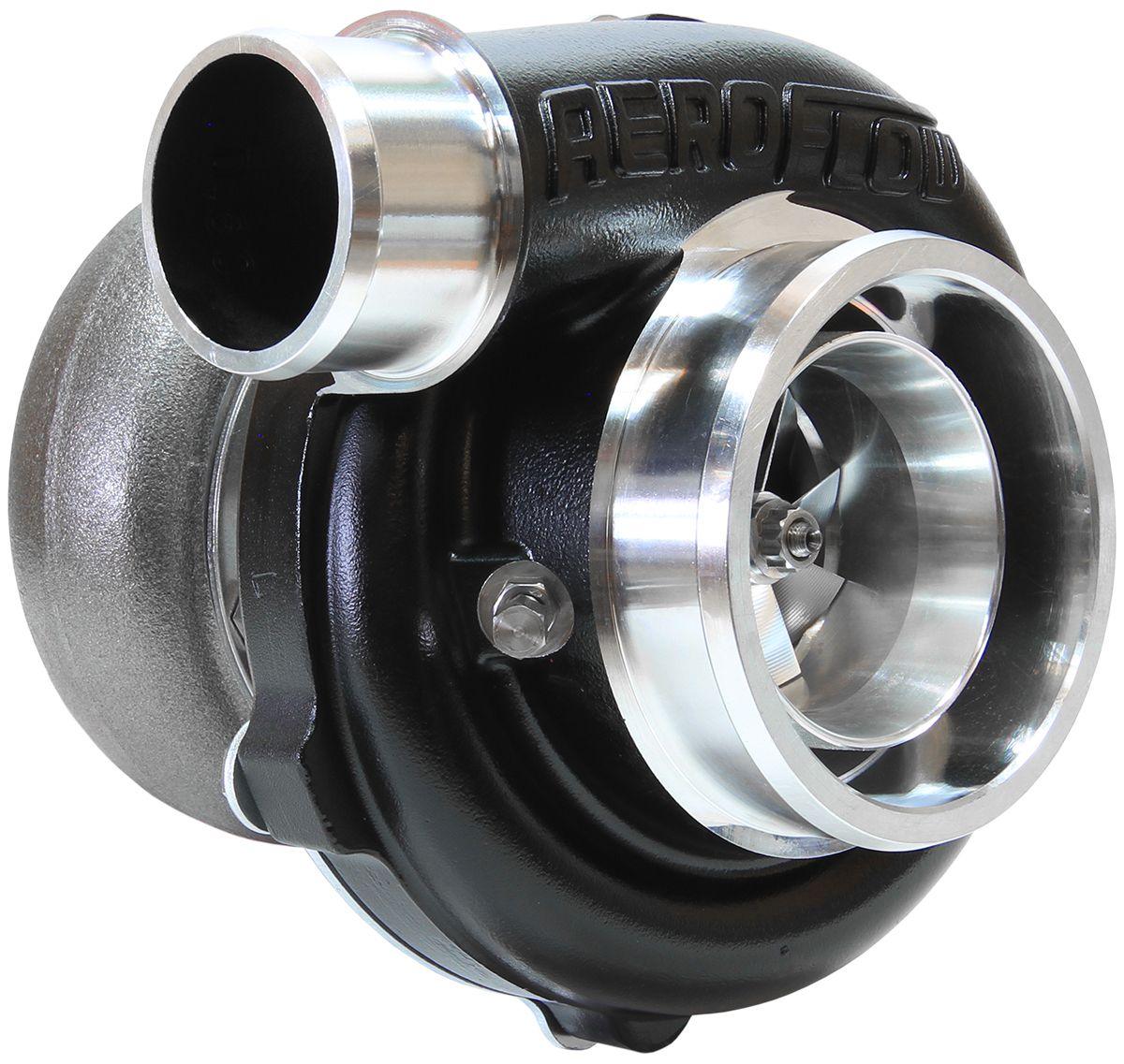 Aeroflow Performance External Wastegate, V-Band Inlet & Exhaust Flanges Aeroflow BOOSTED 5855 .83 Reverse Rotation Turbocharger 750HP, Hi Temp Black Finish AF800 SR