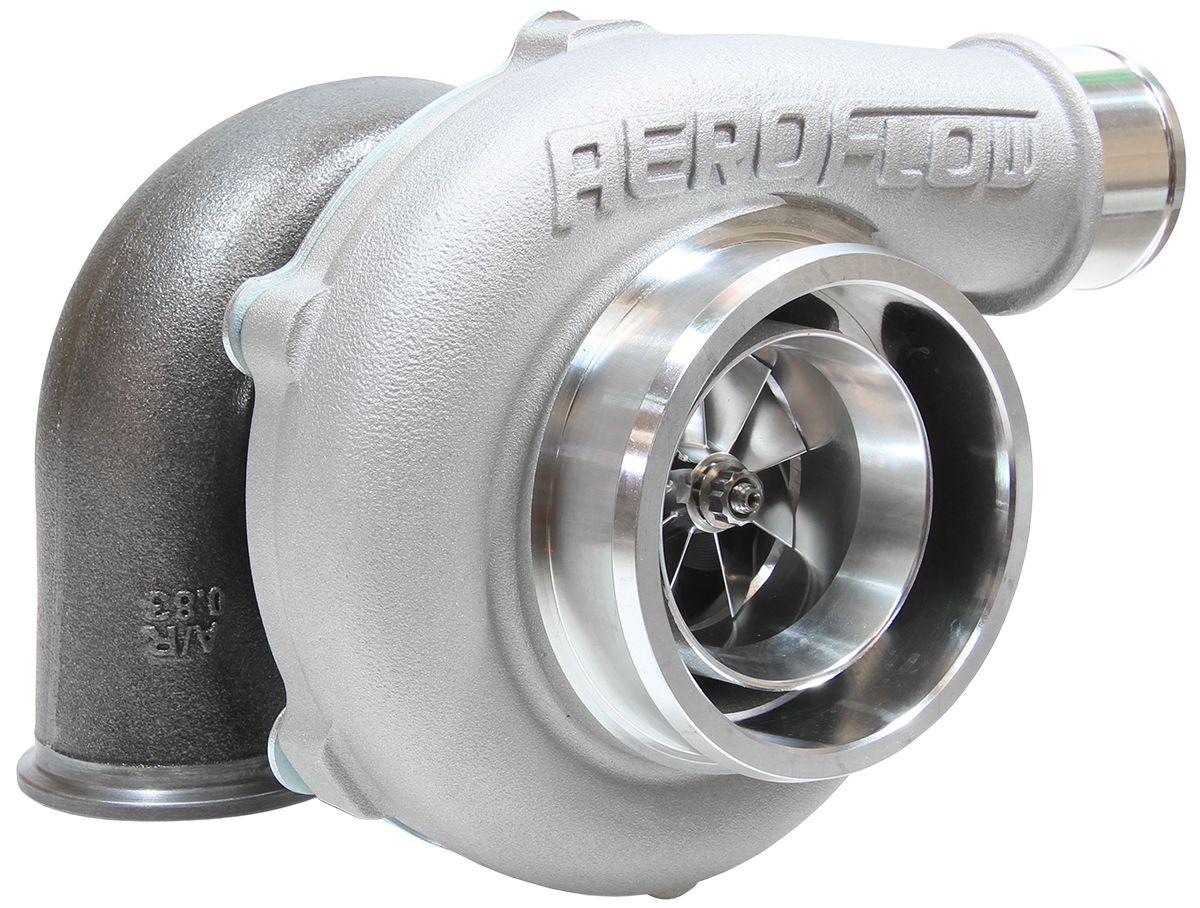 Aeroflow Performance External Wastegate, V-Band Inlet & Exhaust Flanges Aeroflow BOOSTED 5855 V-Band .83 Turbocharger 750HP, Natural Cast Finish AF8005-3033 SR