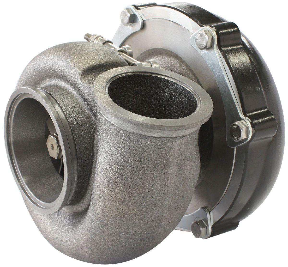 Aeroflow Performance External Wastegate, V-Band Inlet & Exhaust Flanges Aeroflow BOOSTED 6262 .83 Reverse Rotation Turbocharger 900HP, Hi Temp Black Finish AF800 SR