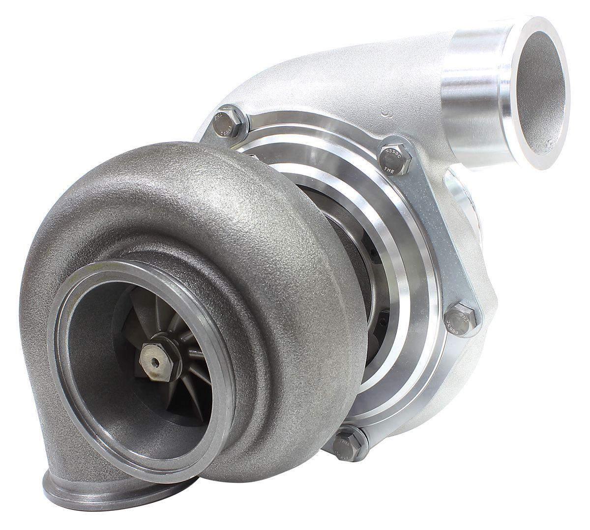Aeroflow Performance External Wastegate, V-Band Inlet & Exhaust Flanges Aeroflow BOOSTED 6662 .83 Reverse Rotation Turbocharger 900HP, Natural Cast Finish AF8005 SR
