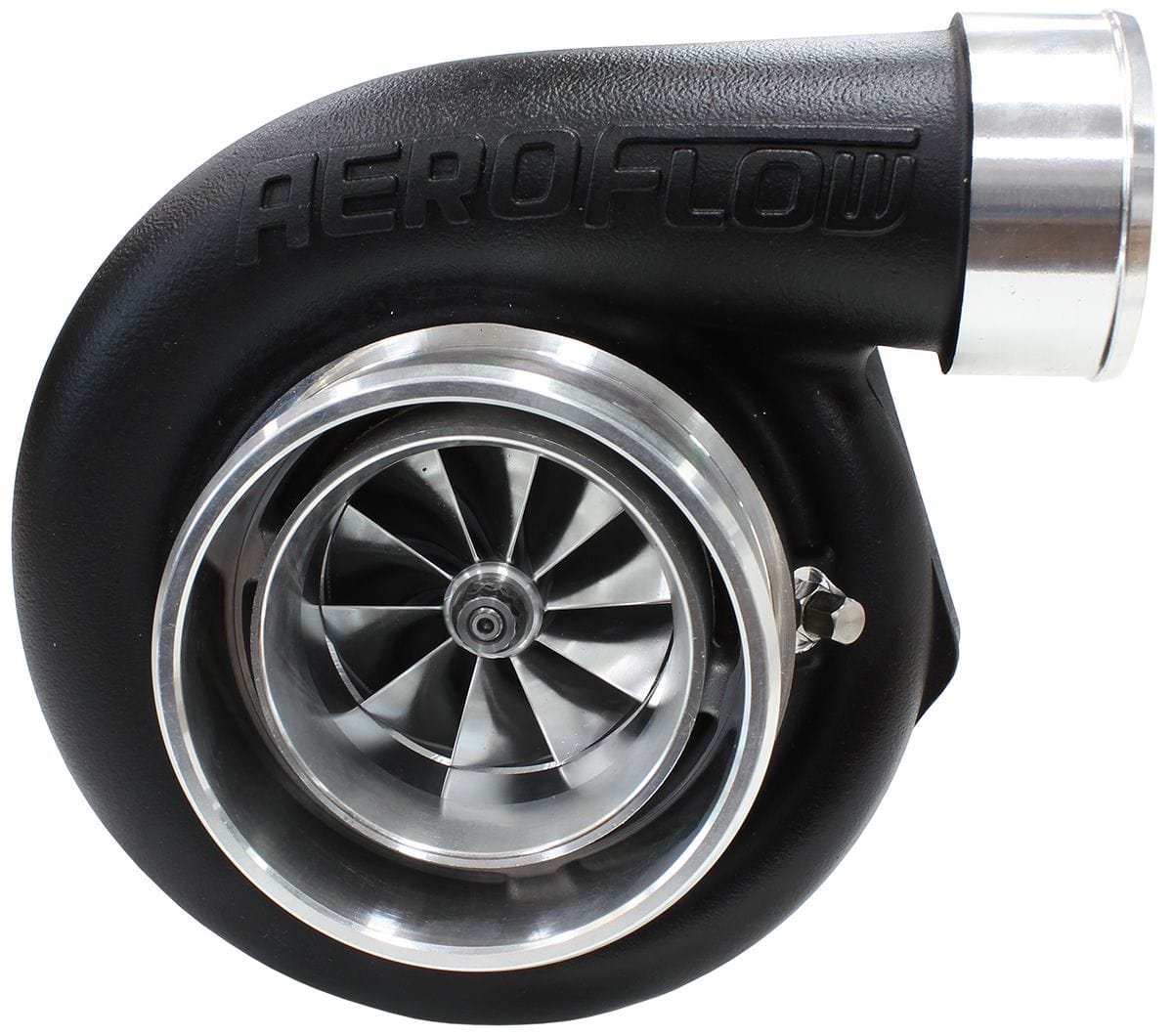 Aeroflow Performance External Wastegate, V-Band Inlet & Exhaust Flanges Aeroflow BOOSTED 6662 V-Band 1.01 Turbocharger 900HP, Hi Temp Black Finish AF8005-3023BLK SR