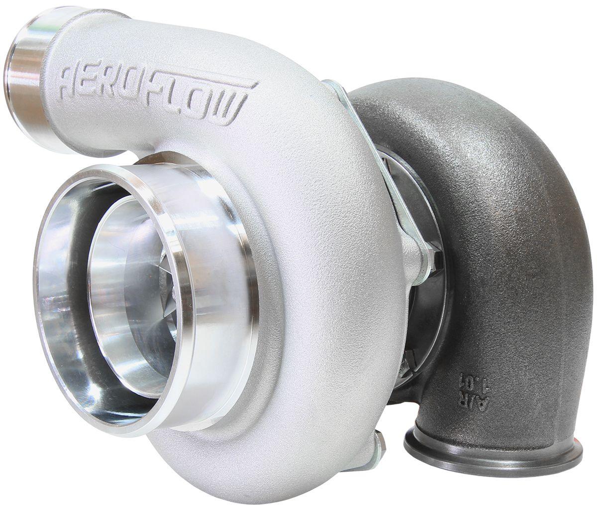 Aeroflow Performance External Wastegate, V-Band Inlet & Exhaust Flanges Aeroflow BOOSTED 6762 1.01 Reverse Rotation Turbocharger 950HP, Natural Cast Finish AF800 SR