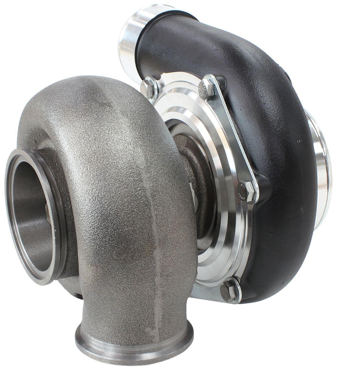 Aeroflow Performance External Wastegate, V-Band Inlet & Exhaust Flanges Aeroflow BOOSTED 6762 V-Band 1.21 Turbocharger 950HP, Hi Temp Black Finish AF8005-3027BLK SR