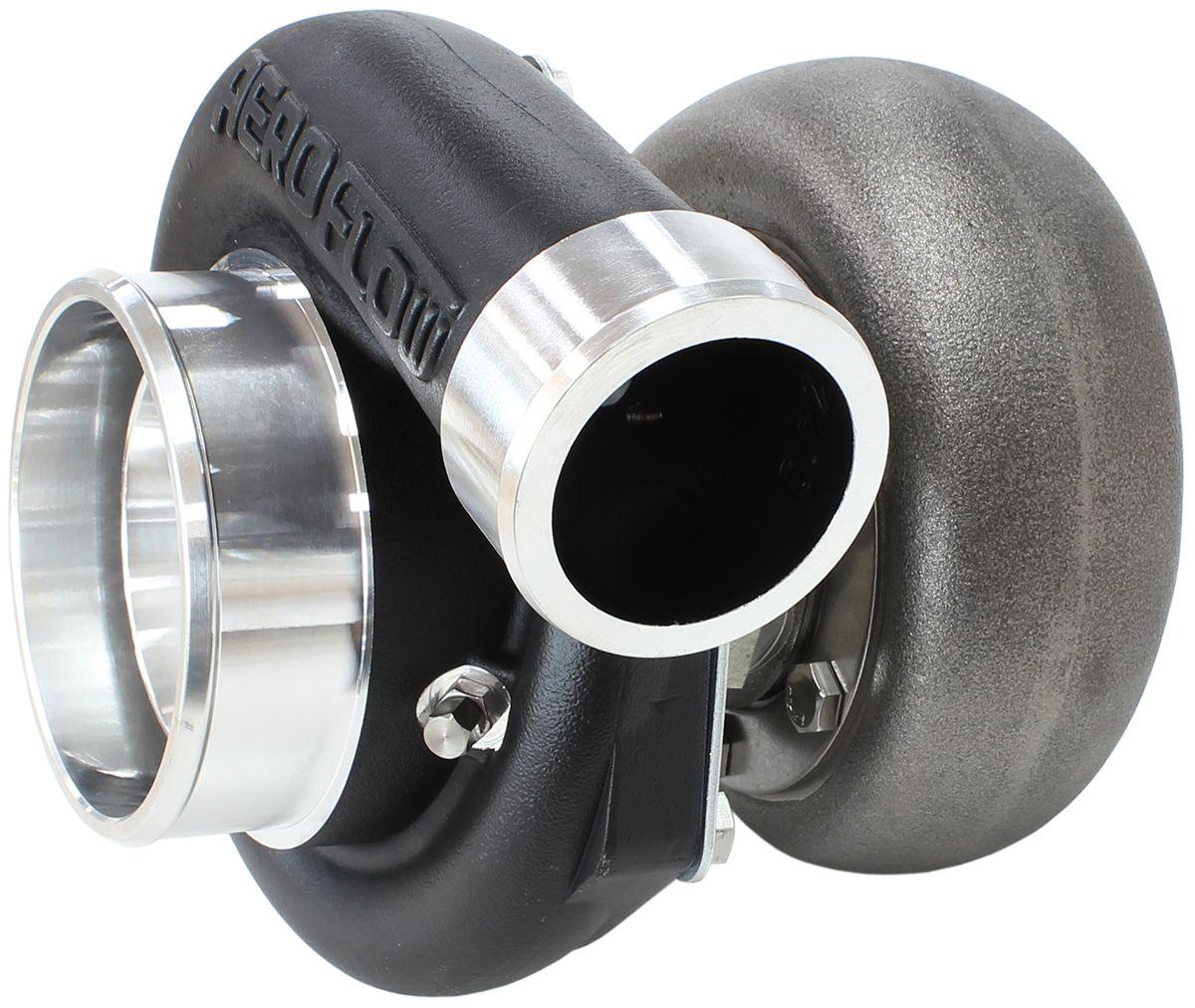 Aeroflow Performance External Wastegate, V-Band Inlet & Exhaust Flanges Aeroflow BOOSTED 6762 V-Band 1.21 Turbocharger 950HP, Hi Temp Black Finish AF8005-3027BLK SR