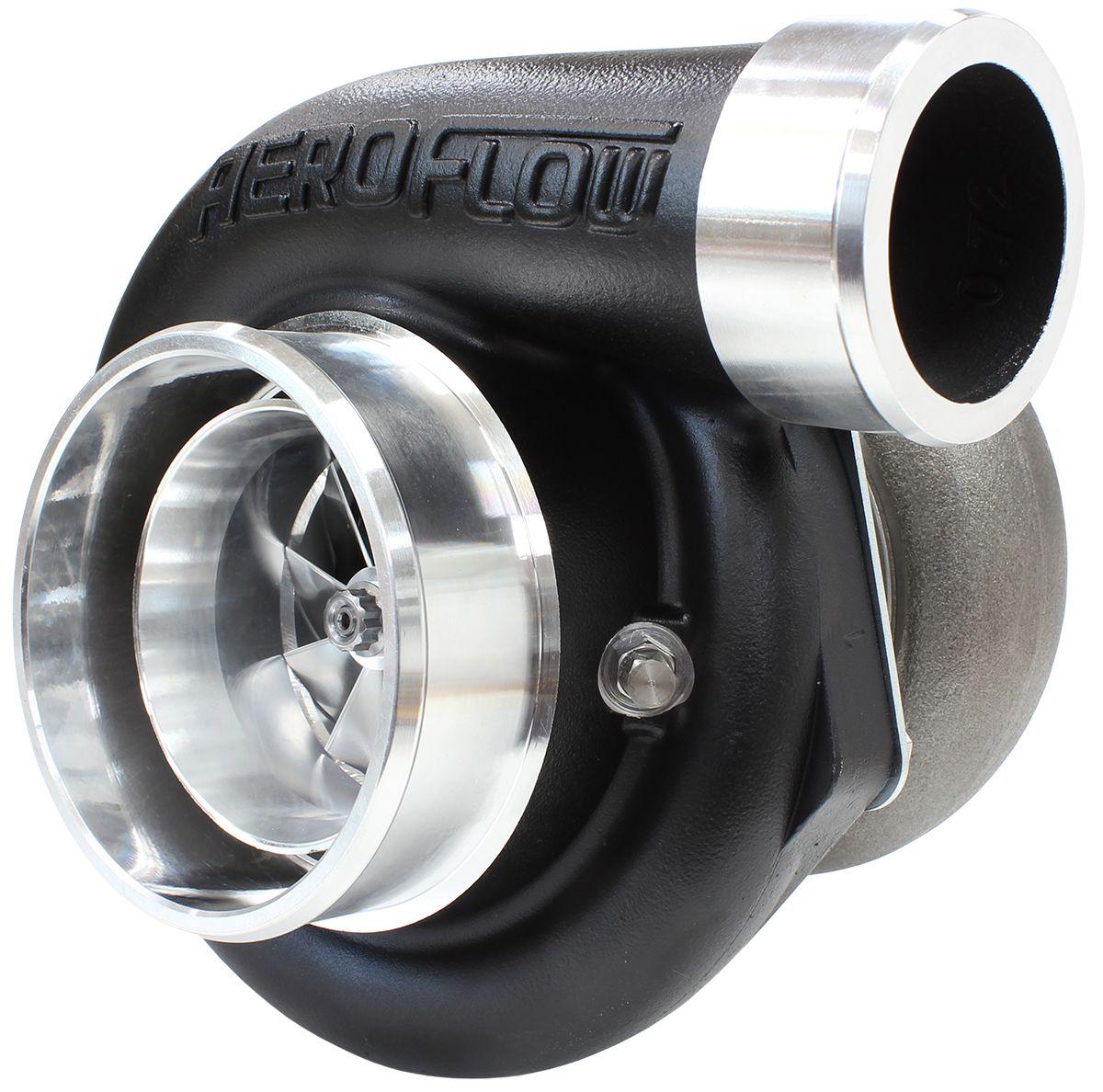 Aeroflow Performance External Wastegate, V-Band Inlet & Exhaust Flanges Aeroflow BOOSTED 6762 V-Band .83 Turbocharger 950HP, Hi Temp Black Finish AF8005-3025BLK SR