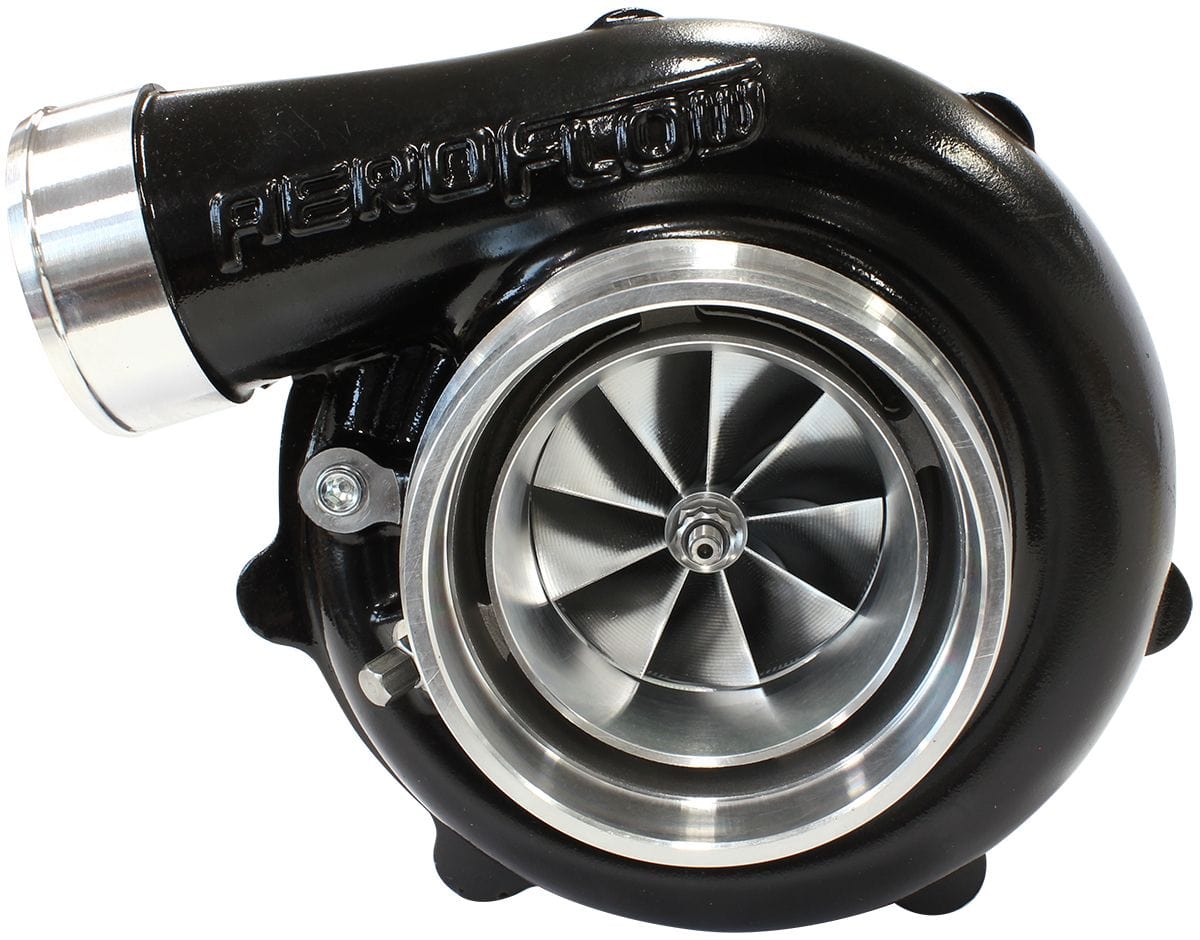 Aeroflow Performance External Wastegate, V-Band Inlet & Exhaust Flanges Aeroflow BOOSTED 6862 1.01 Reverse Rotation Turbocharger 1050HP, Hi Temp Black Finish AF8 SR