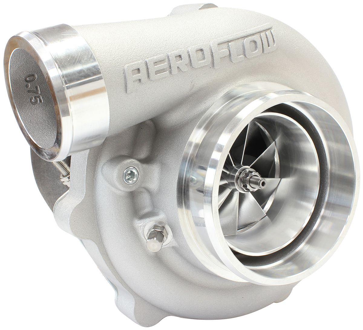 Aeroflow Performance External Wastegate, V-Band Inlet & Exhaust Flanges Aeroflow BOOSTED 6862 1.01 Reverse Rotation Turbocharger 1050HP, Natural Cast Finish AF80 SR