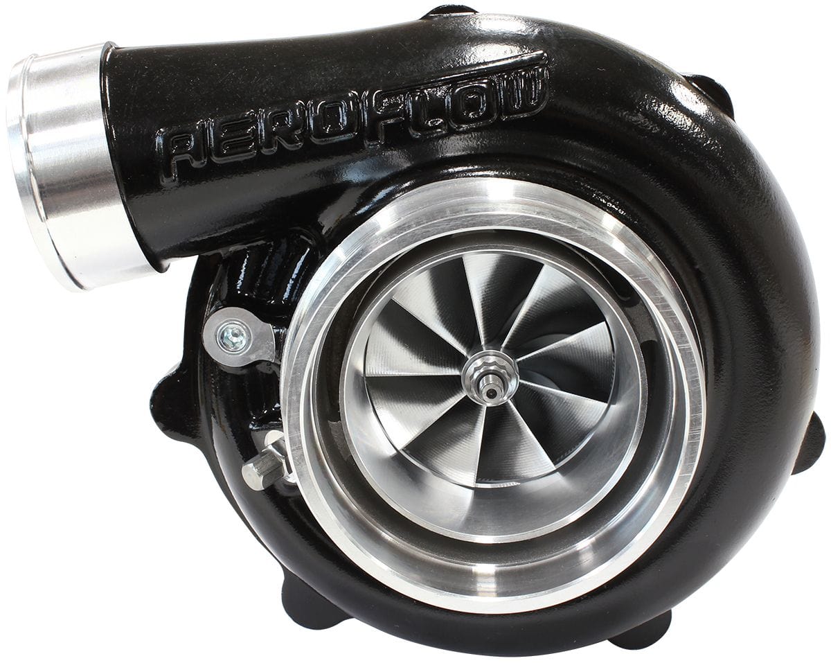 Aeroflow Performance External Wastegate, V-Band Inlet & Exhaust Flanges Aeroflow BOOSTED 6862 1.21 Reverse Rotation Turbocharger 1050HP, Hi Temp Black Finish AF8 SR