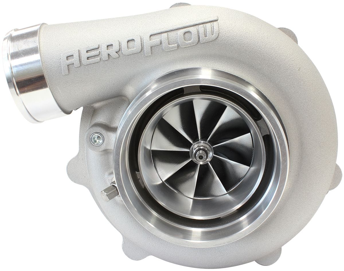 Aeroflow Performance External Wastegate, V-Band Inlet & Exhaust Flanges Aeroflow BOOSTED 6862 .83 Reverse Rotation Turbocharger 1050HP, Natural Cast Finish AF800 SR